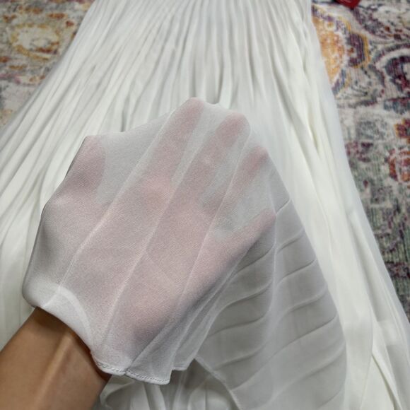 Carbon39 Mesh Pleated Maxi Skirt - Picture 3 of 6